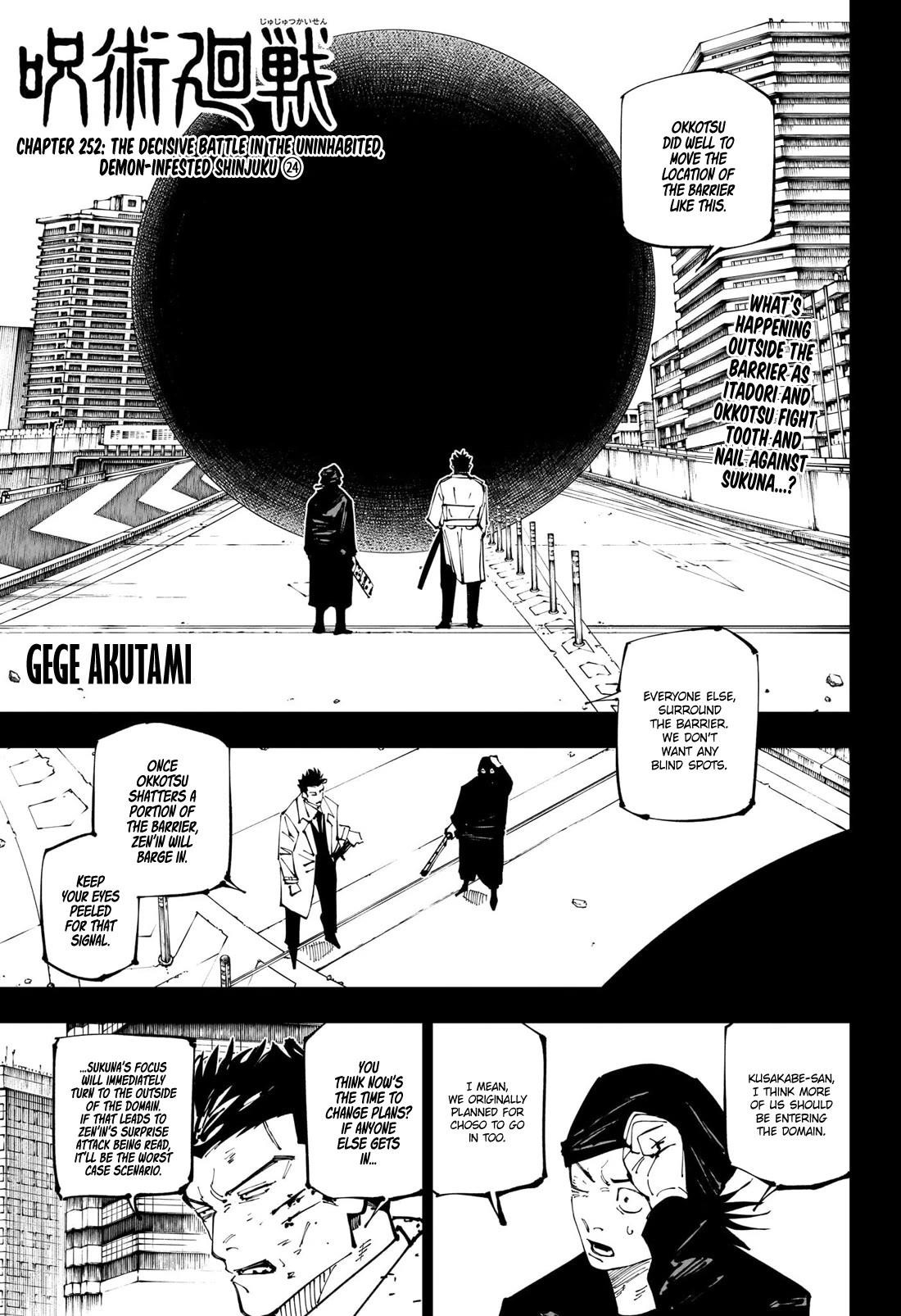 Jujutsu Kaisen - Chapter 252 Page 1