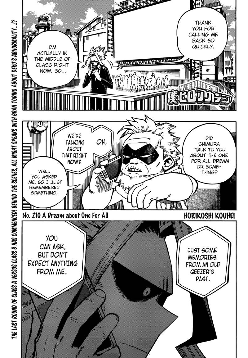 My Hero Academia - Chapter 210 Page 1