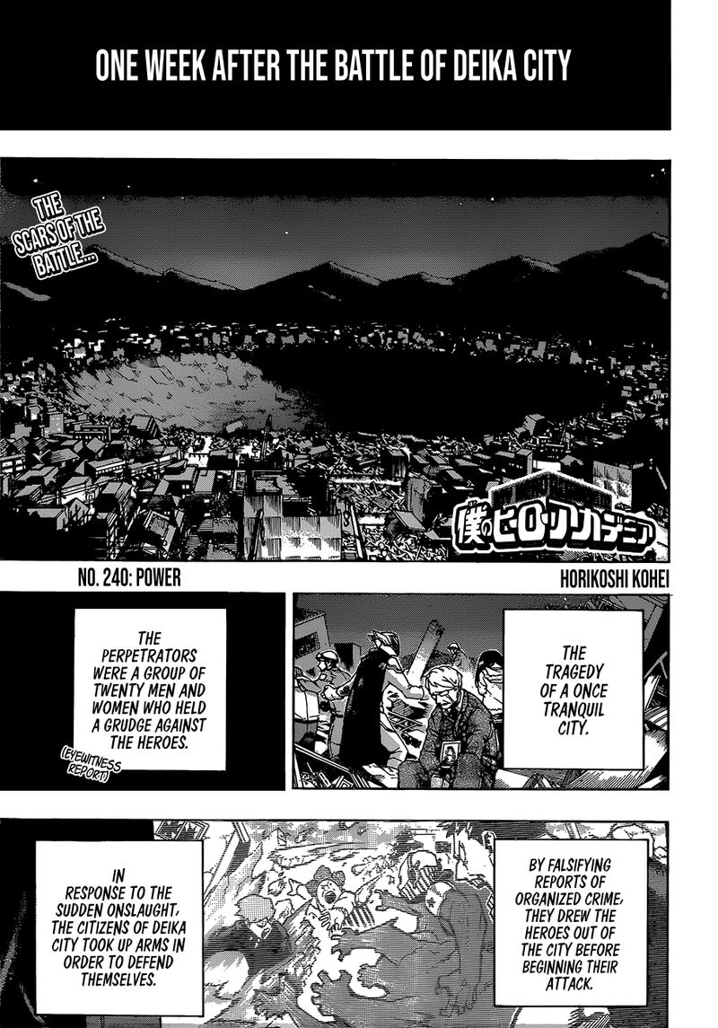 My Hero Academia - Chapter 240 Page 1